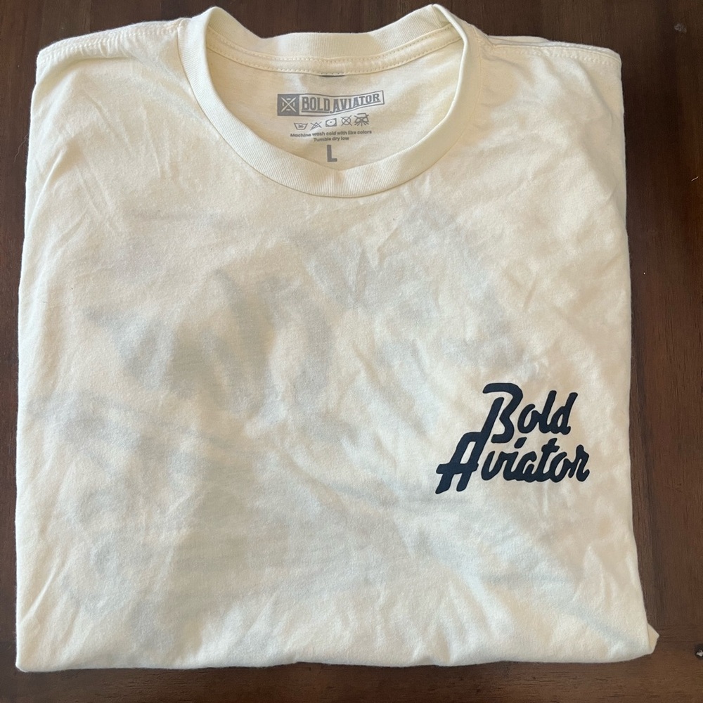 Cream Short Sleeve Tee for Men